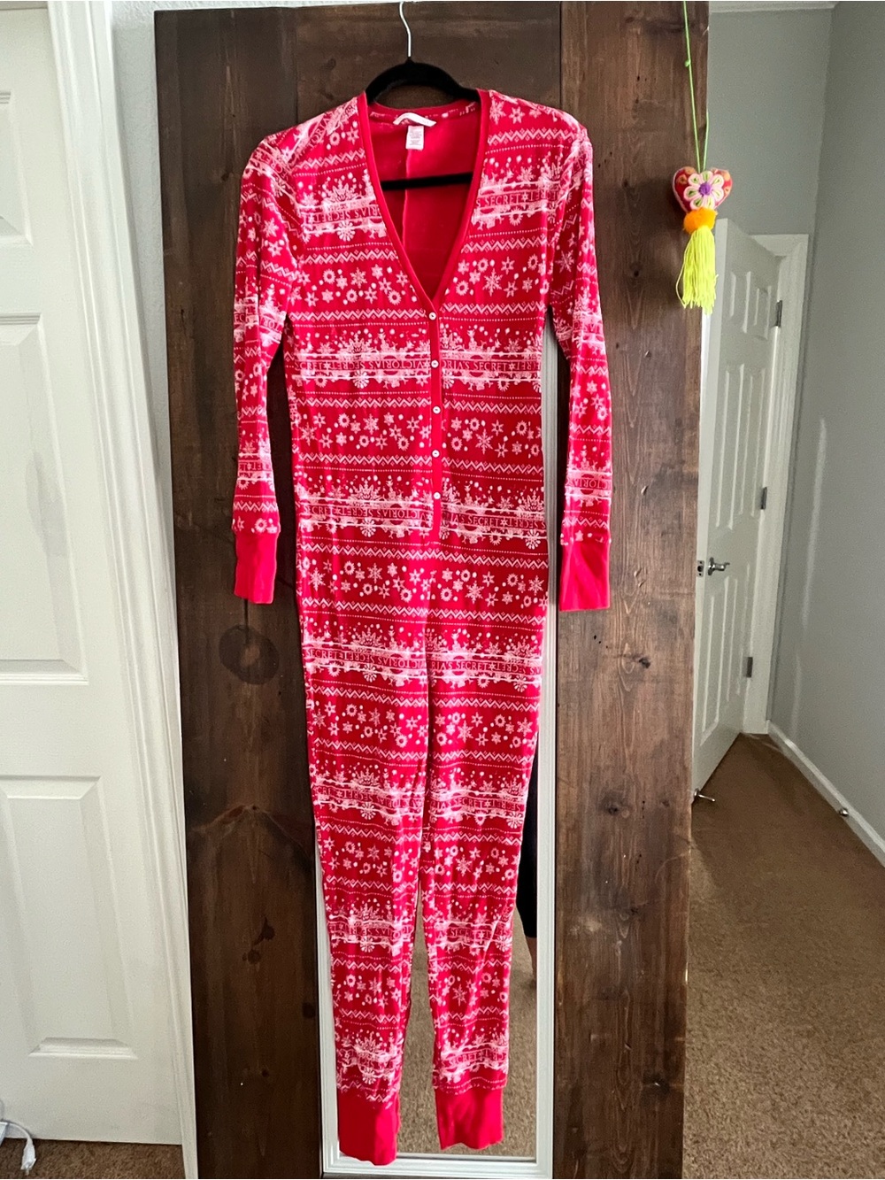 Victoria's Secret Red Fair Isle women’s One-Piece Pajama